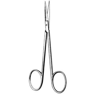 Scissors Iris Surgi-OR 4-1/2" Sharp/Sharp Smooth Straight Stainless Steel Ea